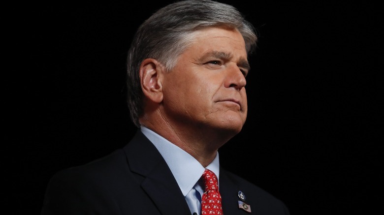 Sean Hannity wearing flag pin