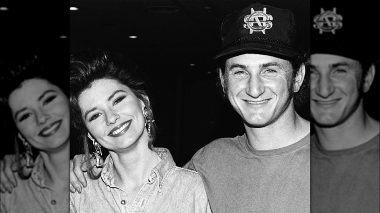 Shania Twain smiling with Sean Penn