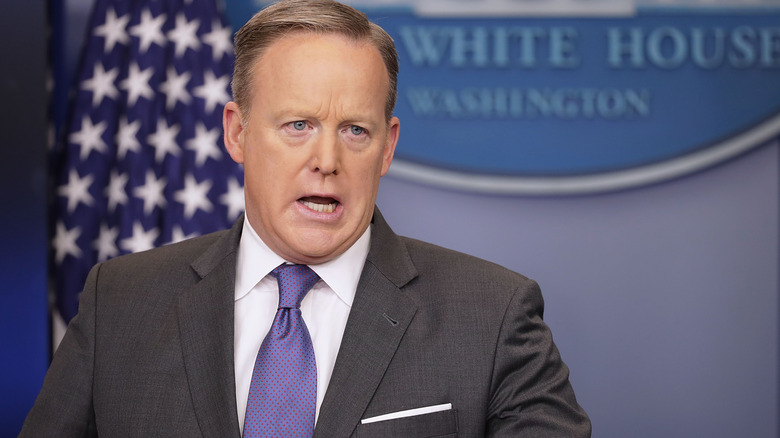 Sean Spicer purple tie