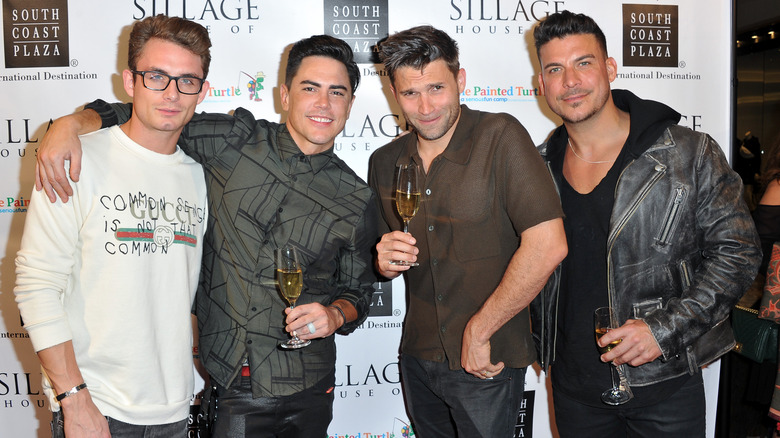 James Kennedy, Tom Sandoval, Tom Schwartz and Jax Taylor posing