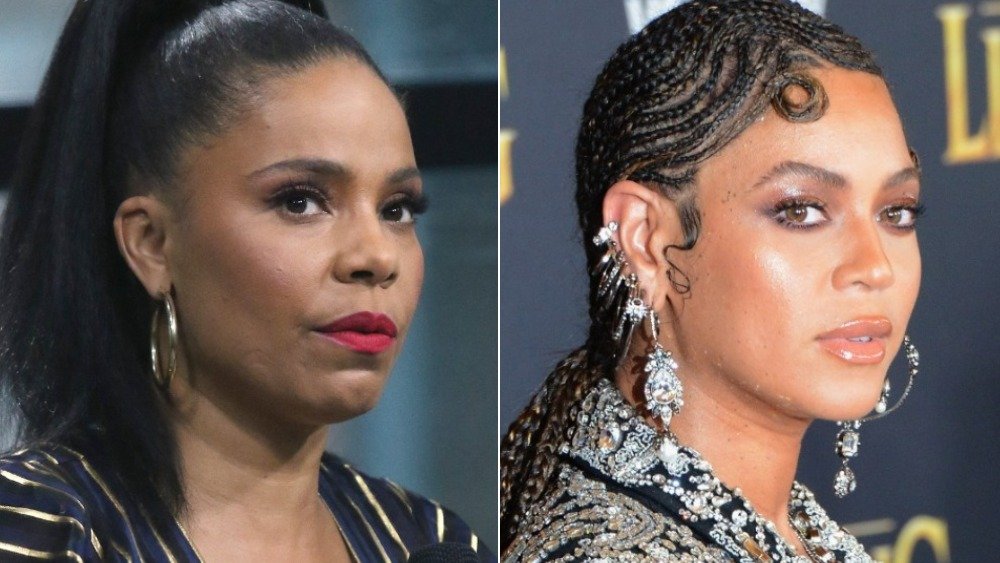 Split image of Sanaa Lathan and Beyoncé