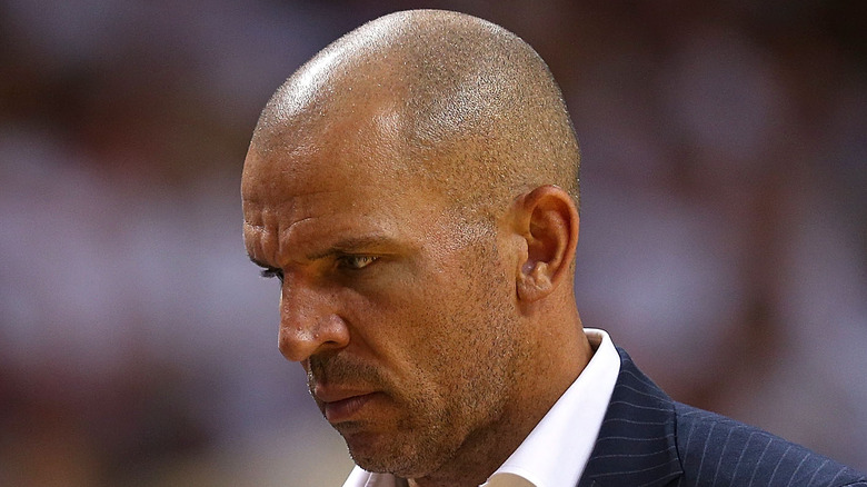 Jason Kidd with his head down