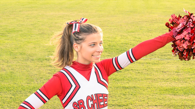 Cheerleader in red 