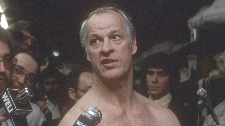 Gordie Howe shirtless