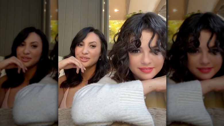 Francia Raísa and Selena Gomez in TikTok video