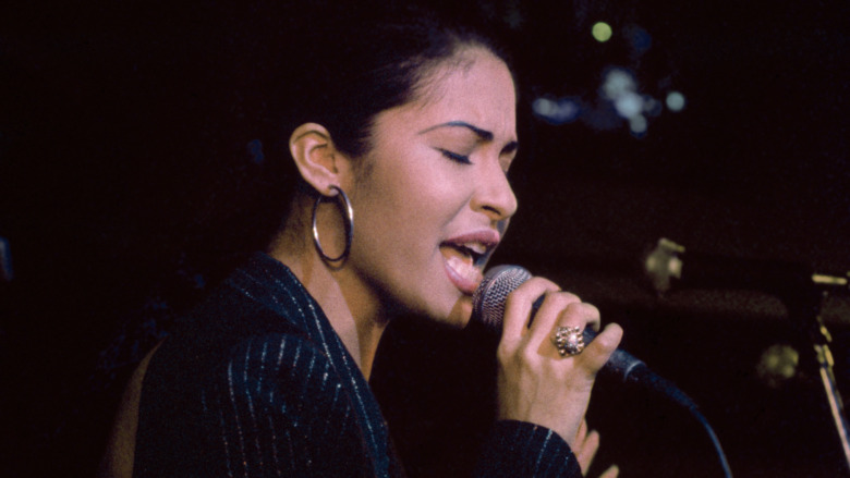 Selena Quintanilla performing 