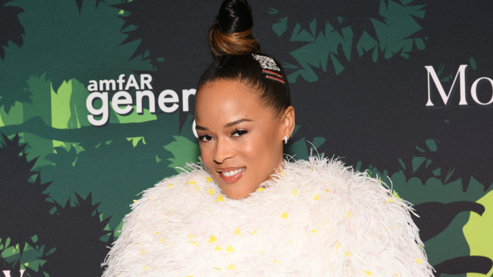 Serayah McNeill smiling on the red carpet