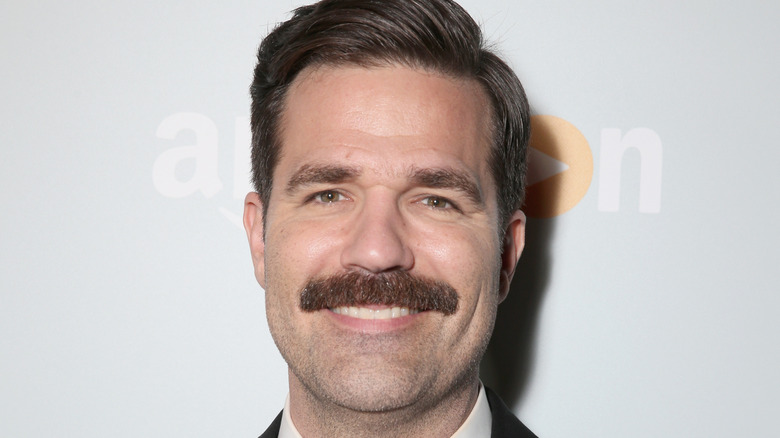 Rob Delaney smiles on the red carpet