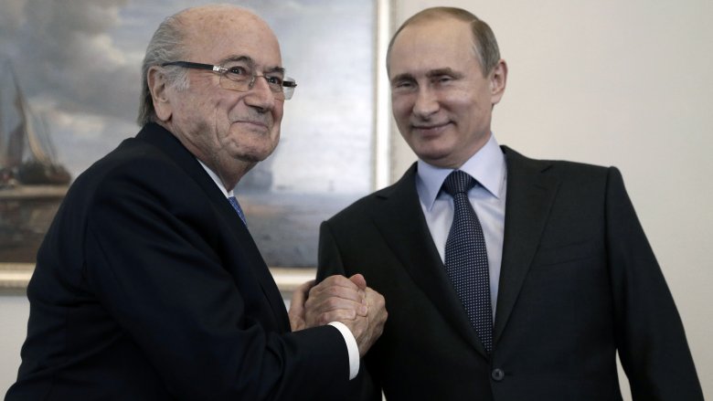 Sepp Blatter and Vladimir Putin