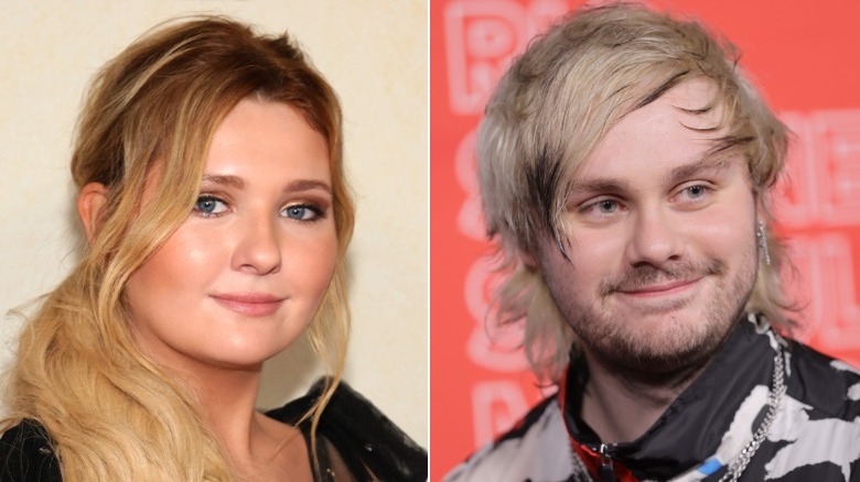 A split image of Abigail Breslin and Michael Clifford, both smiling