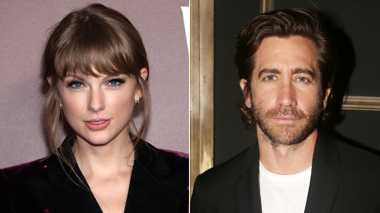 A split image of Taylor Swift and Jake Gyllenhaal, both smiling