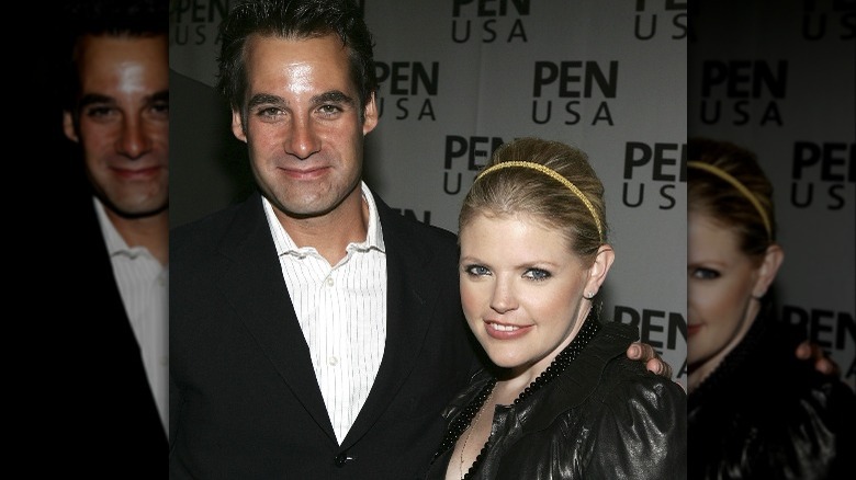 Adrian Pasdar and Natalie Maines, both smiling