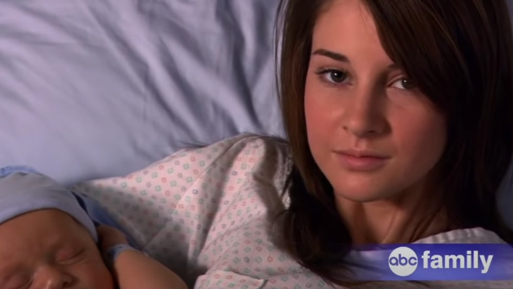 Shailene Woodley holding a baby in a scene from The Secret Life of the American Teenager