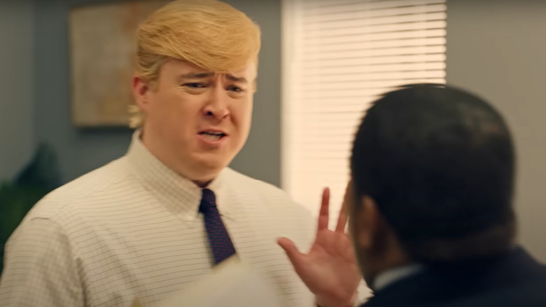 Shane Gillis in costume as Donald Trump