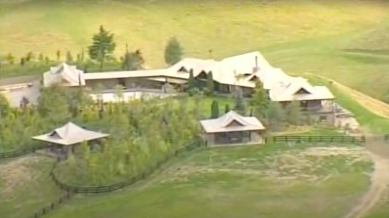 Aerial view of the New Zealand compound owned by Shania Twain and Robert 'Mutt' Lange