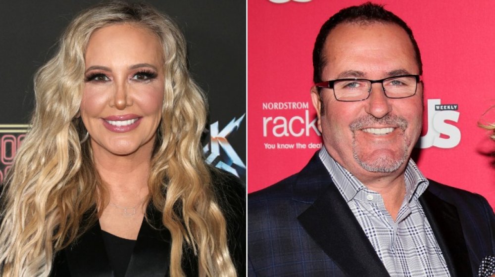 Shannon Beador at Rock of Ages opening night in 2020; and Jim Bellino at an Us Weekly event in 2013