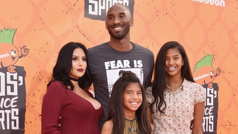 Kobe Bryant, Vanessa Bryant, and two of his daughters