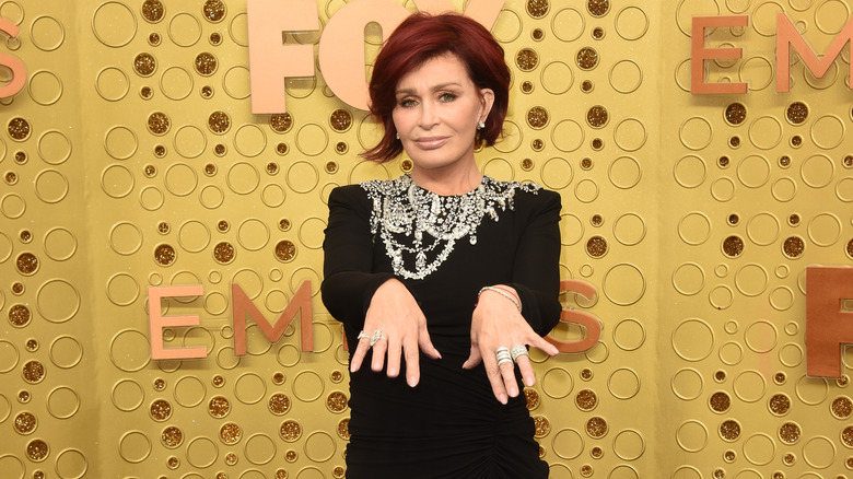 Sharon Osbourne posing on the red carpet