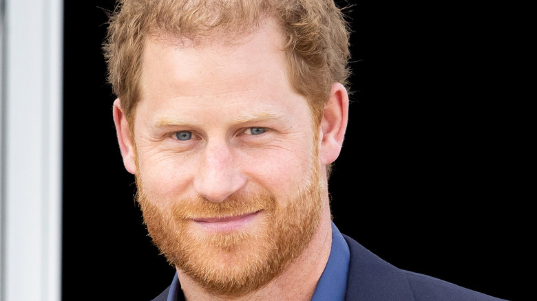 Prince Harry smiling for cameras 