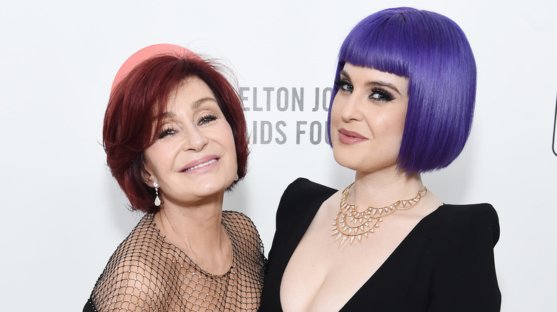 Sharon and Kelly Osbourne posing together 