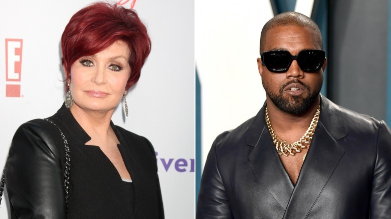 Sharon Osbourne and Kanye West side by side