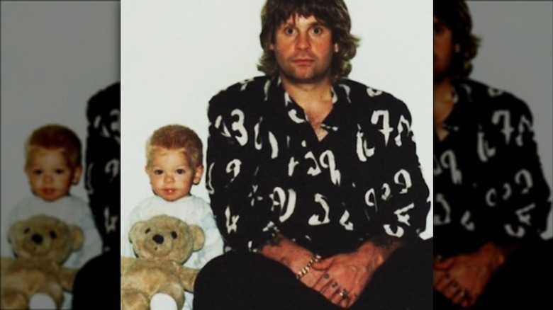 Jack Osbourne as a kid with Ozzy Osbourne