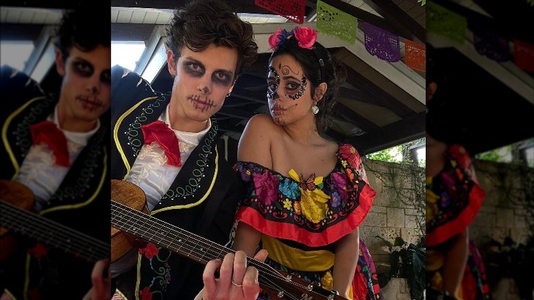 Shawn Mendes, Camila Cabello wearing Day of the Dead costumes