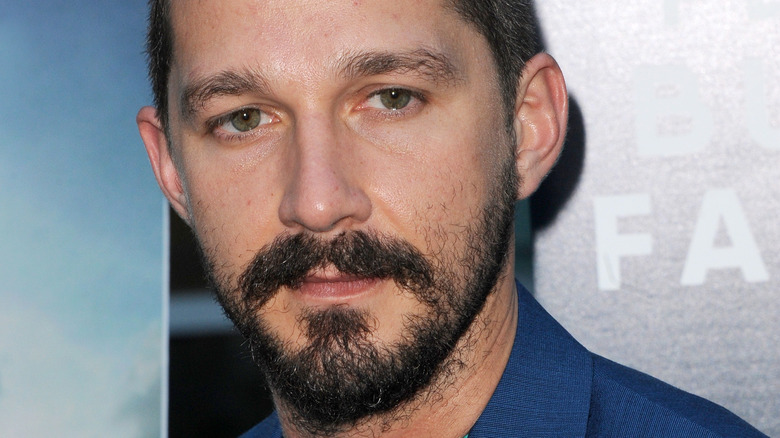 Shia LaBeouf sporting mustache