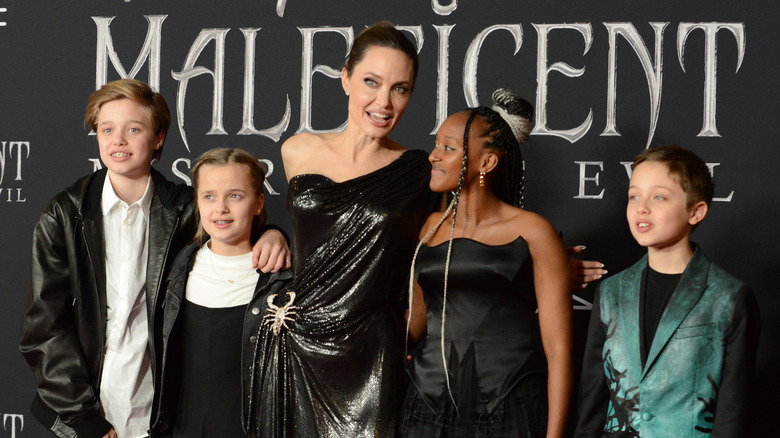 Angelina Jolie and her family on the red carpet