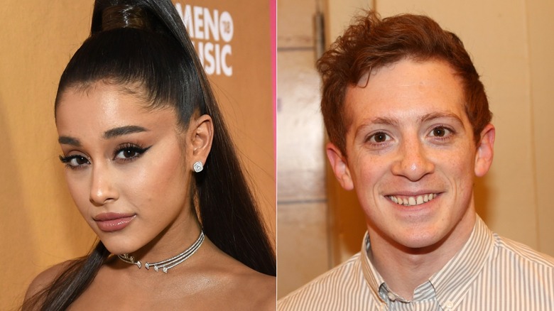 Ariana Grande, Ethan Slater split image