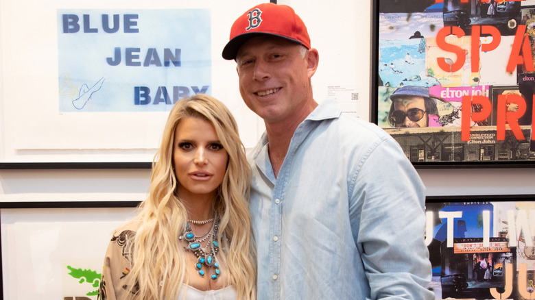 Jessica Simpson and Eric Johnson posing together in happier times.