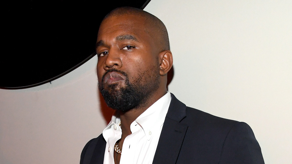 Kanye West looking tough 