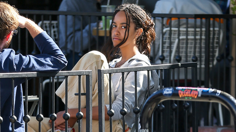 Malia Obama looks annoyed