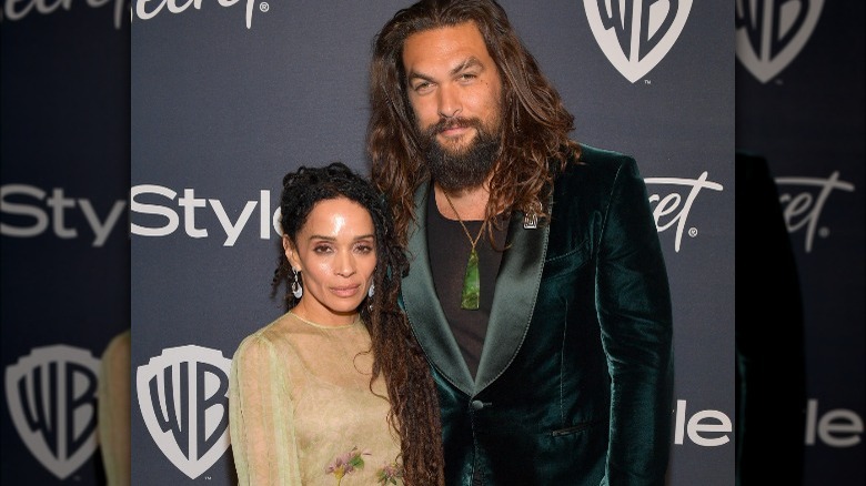 Lisa Bonet and Jason Momoa at a Golden Globes step-and-repeat