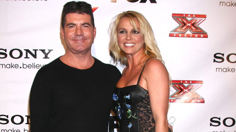 Simon Cowell and Britney Spears