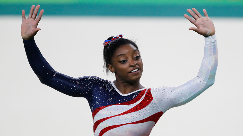 Simone Biles looking confident