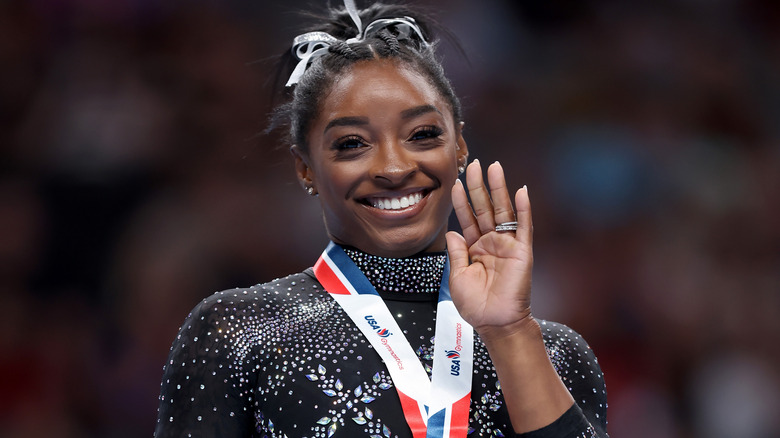 Simone Biles smiling