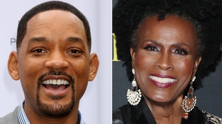 Will Smith and Janet Hubert smile