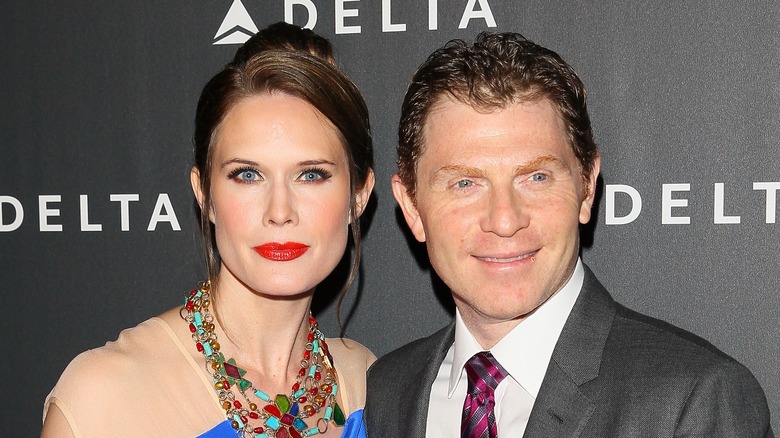 Stephanie March and Bobby Flay posing