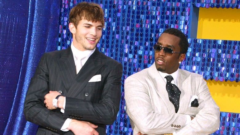 Ashton Kutcher Diddy arms crossed