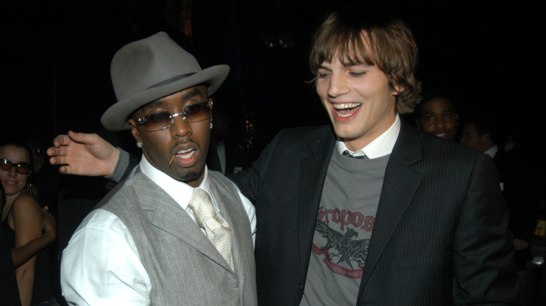 Ashton Kutcher laughing by Diddy