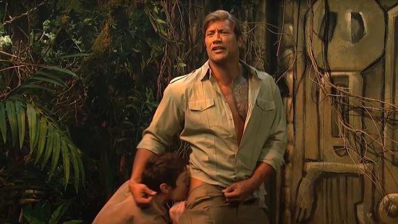 Dwayne Johnson in Escape from Jungle Island sketch