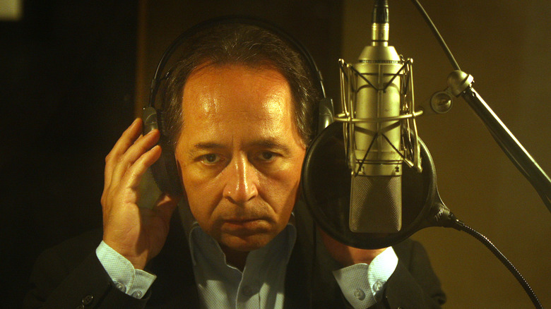 Toronto comedian Tony Rosato in a sound booth.