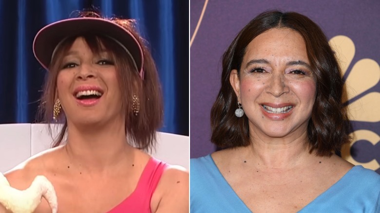 Split image of Maya Rudolph smiling