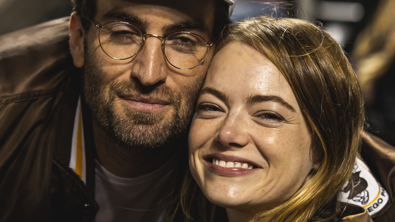 Dave McCary and Emma Stone getting cozy