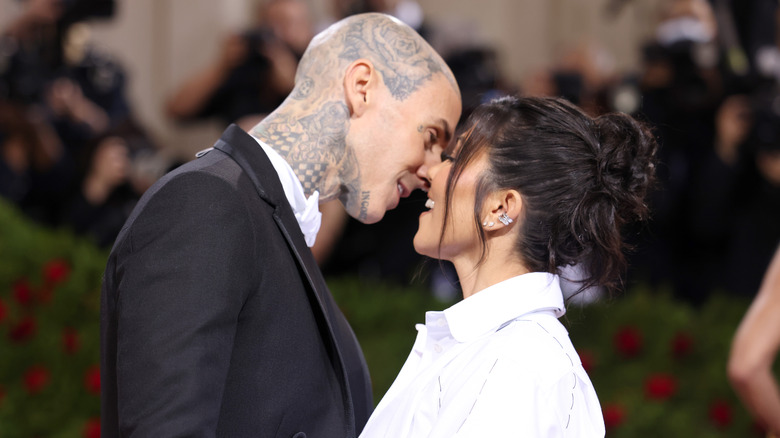 Travis Barker and Kourtney Kardashian red carpet