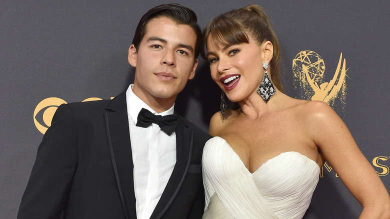 Sofia Vergara and her son, Manolo at the Emmys