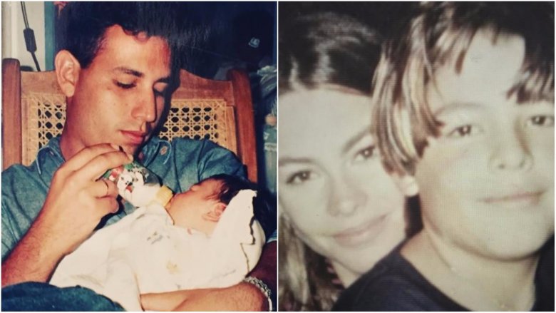 19 years old Sofia Vergara with her son Manolo. After she