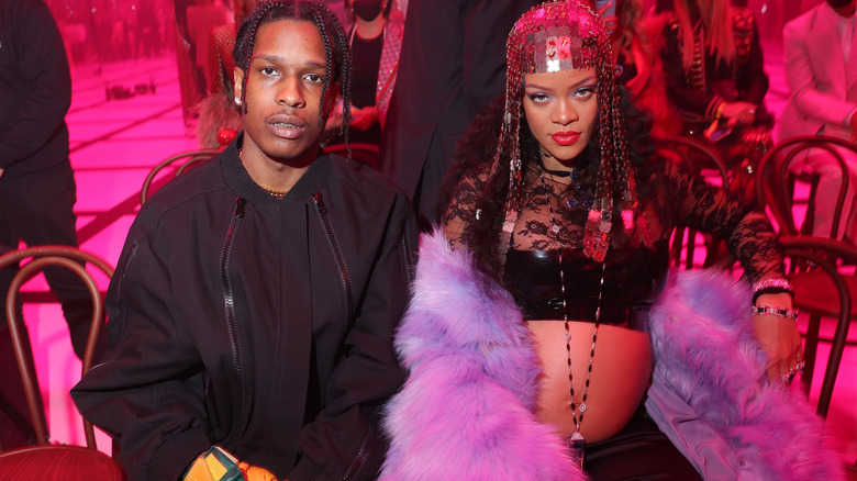 Rihanna at Fashion Week with A$AP Rocky