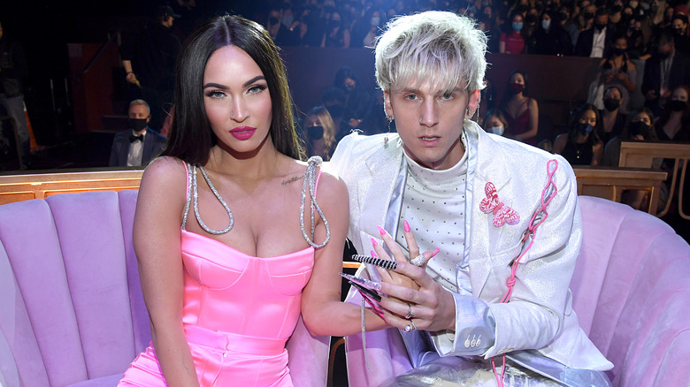 Megan Fox and Machine Gun Kelly posing together